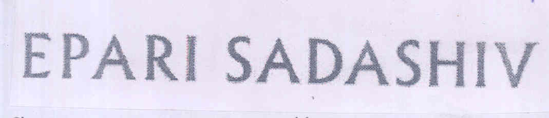 Epari Sadashiv (label) Device mark 1559976 Trademark