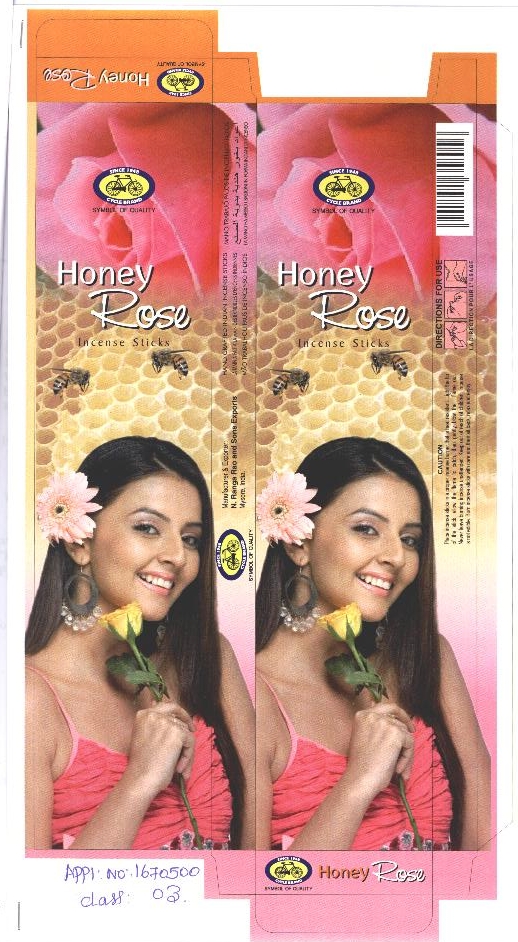 Honey Rose Device mark 1670500 Trademark
