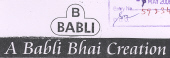B Babli A Babli Bhai Creation (label) Device mark 1684722 Trademark