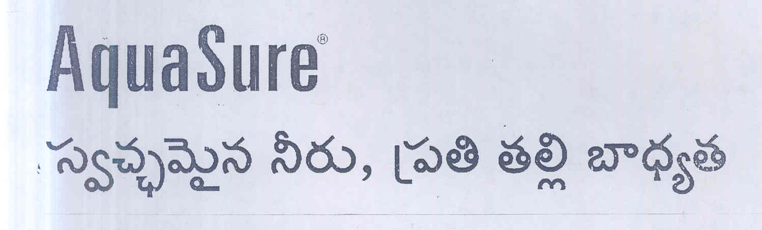 Aquasure (label) Device mark 1699749 Trademark