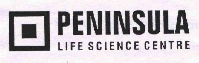 Peninsula Life Science Centre (label) Device mark 1723544 Trademark