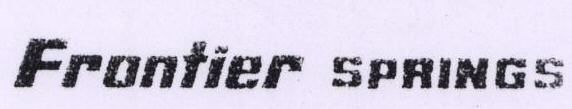 Frontier Springs With Device Device mark 1731406 Trademark