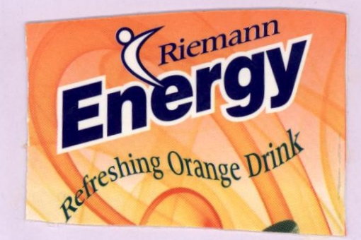 Riemann Energy Refreshing Orange Drink Device mark 1871986 Trademark