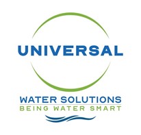 Universal Water Solutions Being Water Smart Written In Unique Font, Colour Combination In Circular And Artistic Device Device mark 5343876 Trademark