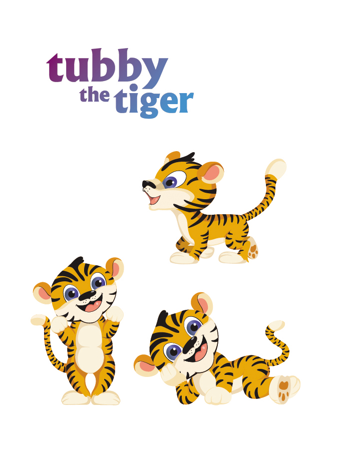 Tubby The Tiger (with Device Of Baby Tiger) Device mark 5358527 Trademark