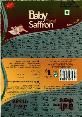 Baby Saffron (label) Device mark 2330809 Trademark