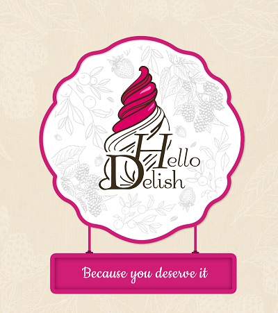 Hello Delish - Because You Deserve It Device mark 5386520 Trademark