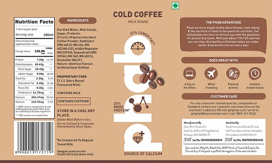 Phab Cold Coffee Device mark 5387833 Trademark