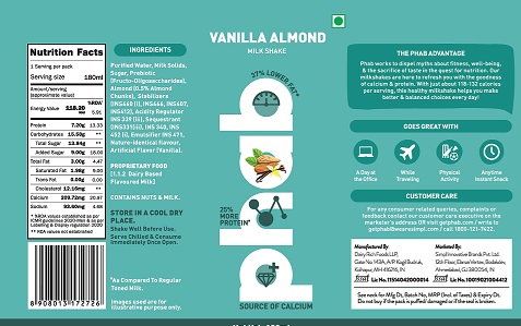 Phab Vanilla Almond Device mark 5387835 Trademark