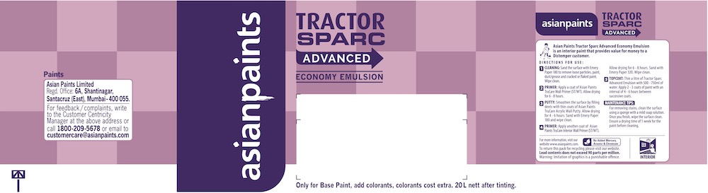 Asian Paints Tractor Sparc Advanced Device mark 5437068 Trademark