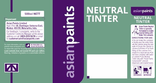 Asian Paints Neutral Tinter Device mark 5471200 Trademark