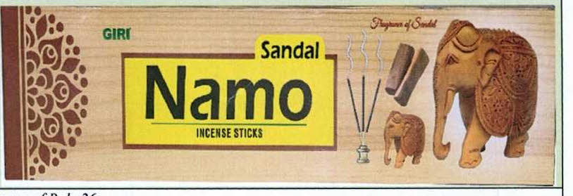Giri Sandal Namo Incense Sticks Device mark 5473743 Trademark
