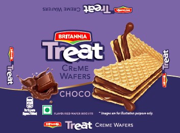 Britannia Treat Creme Wafers Choco Device mark 5488174 Trademark