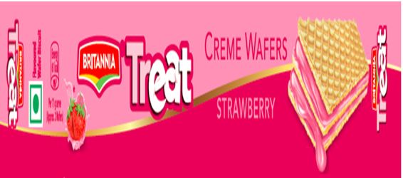 Britannia Treat Creme Wafers Strawberry Device mark 5488172 Trademark