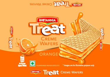 Britannia Treat Creme Wafers Orange Device mark 5488175 Trademark