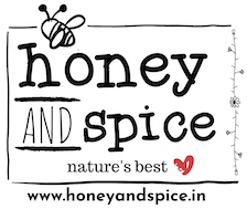 Device Of A Bee & Flowers & Words – “honey & Spice; Natures Best; Www.honeyandspice.in” Device mark 5544068 Trademark
