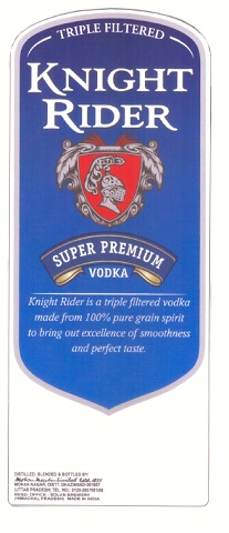 Knight Rider Super Premium Vodka Device mark 5549582 Trademark