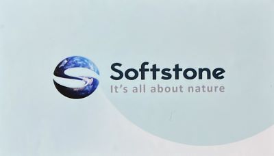 Softstone With Logo And Tag Line “it’s All About Nature” Device mark 5563707 Trademark