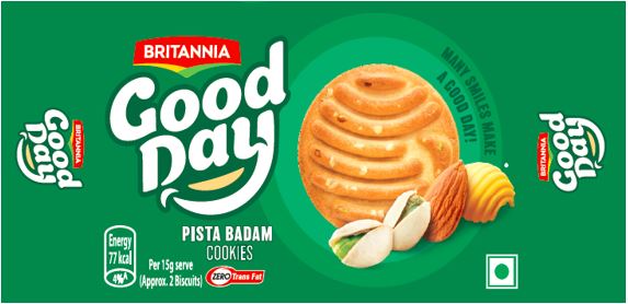 Britannia Good Day Pista Badam Cookies Device mark 5186953 Trademark