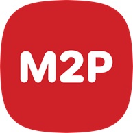 A Device Mark Artistically Represented In 'red Squircle' With Word "m2p" In White Font At Middle Which Is Unique & Novel Device mark 5226955 Trademark