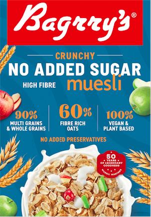 Bagrry's Crunchy No Added Sugar High Fibre Muesli Device mark 5247102 Trademark