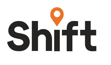 Word "shift" In A Designer Font With A Inverted Tear Drop Device mark 5277226 Trademark