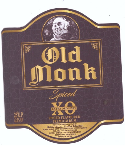 Old Monk Spiced Extra Ordinary Spiced Flavoured Premium Rum Device mark 5291465 Trademark