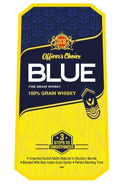 Officer's Choice Blue Fine Grain Whisky Device mark 5316745 Trademark