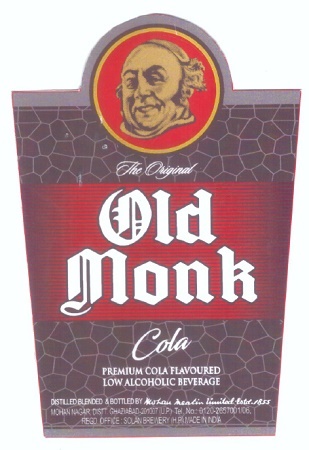 Old Monk Cola Premium Cola Flavoured Low Alcoholic Beverage Device mark 5447078 Trademark