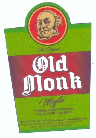 Old Monk Majito Premium Majito Flavoured Low Alcoholic Beverage. Device mark 5447080 Trademark