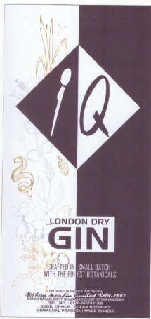 I.q. London Dry Gin. Device mark 5593692 Trademark