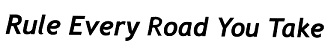 Rule Every Road You Take Device mark 5617013 Trademark
