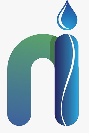`a Logo In The Form Of A Inverted Alphabet 'n' With Image Of A Candle In Blue And Green Colors Device mark 5644275 Trademark