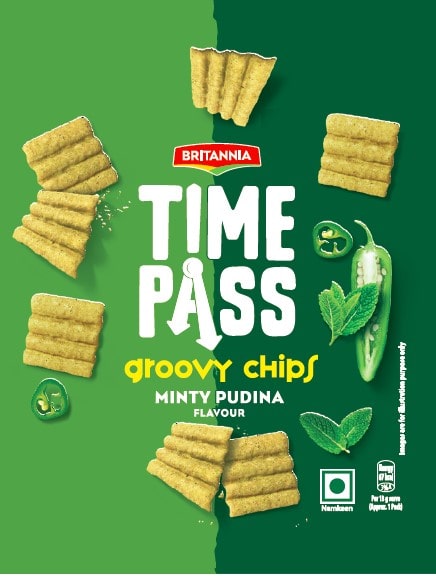 Britannia Time Pass Groovy Chips Minty Pudina Device mark 5659765 Trademark