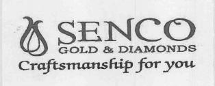 Senco Gold & Diamonds Device mark 5657805 Trademark