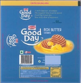 Britannia Good Day Rich Butter Cookies (label) Device mark 5675673 Trademark