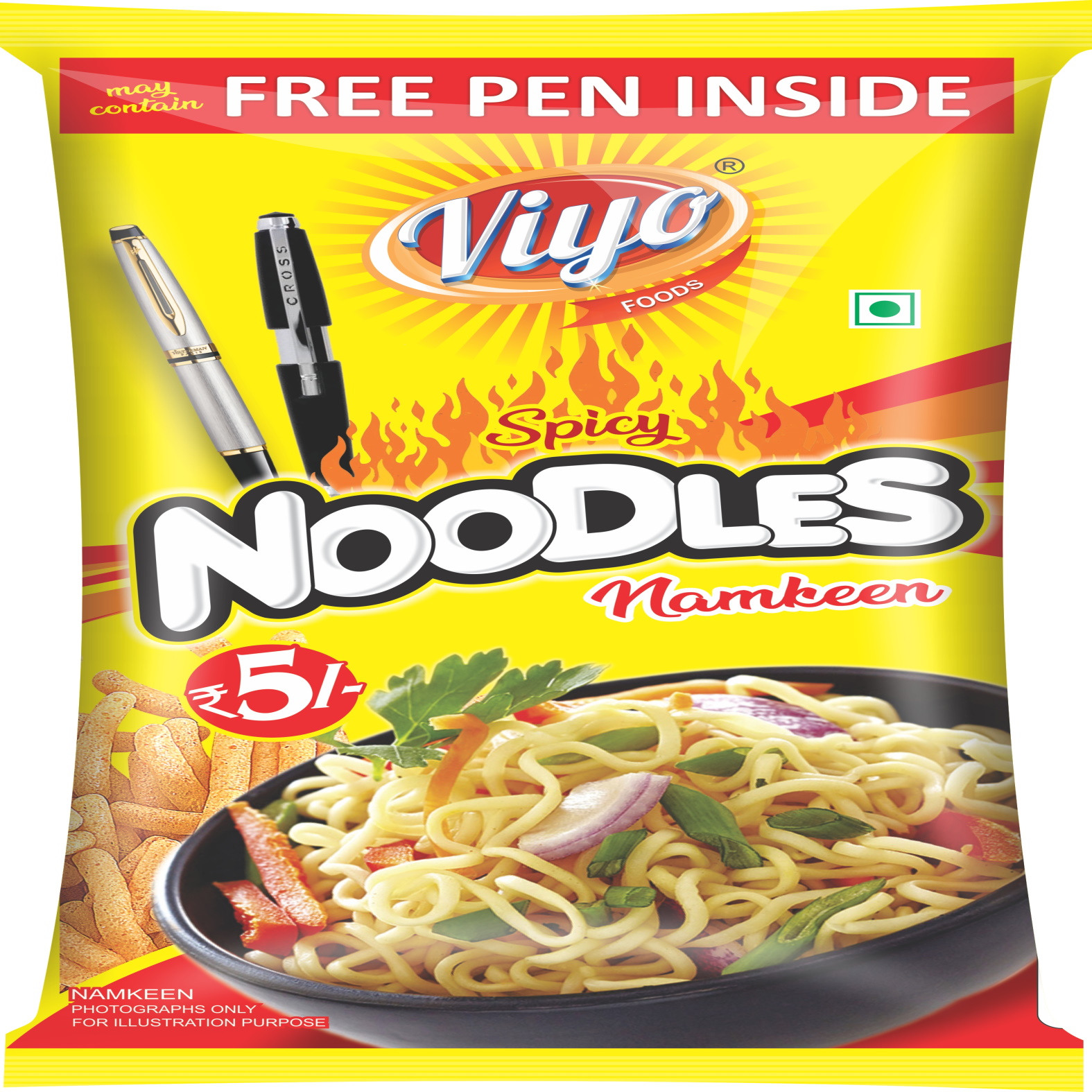 Viyo Foods Spicy Noodles Namkeen Device mark 5692878 Trademark