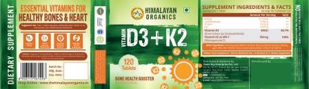 Himalayan Organics – Vitamin D3 + K2 Device mark 5734406 Trademark