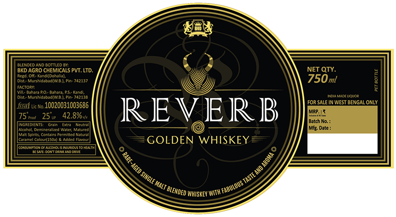 Bkd's Reverb Golden Whiskey (with Device). Device mark 5788623 Trademark