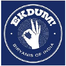 Ekdum ( Biryanis Of India) With Blue Background- Logo And Device With Tagline Device mark 5792542 Trademark