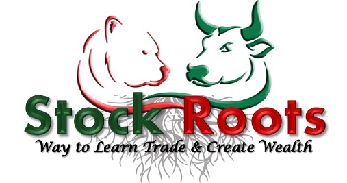 Stock Roots With Tagline 'way To Learn Trade And Create Wealth" Device mark 5861418 Trademark