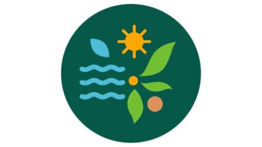 Device Comprising Abstract Of Sun, Water, Leaf Device mark 5868518 Trademark