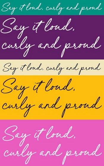 Say It Loud, Curly And Proud Device mark 5898109 Trademark