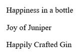 Happiness In A Bottle- Joy Of Juniper - Happily Crafted Gin Device mark 5914659 Trademark