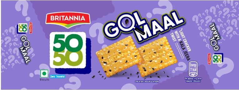 Britannia 50-50 Golmaal Kala Jeera Device mark 5933612 Trademark