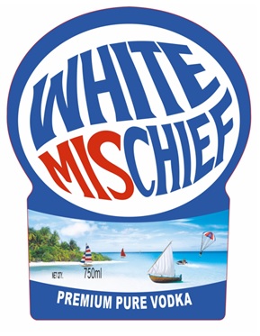 White Mischief Premium Pure Vodka Device mark 5935328 Trademark