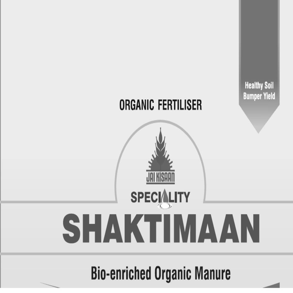 Jai Kisaan Speciality Shaktimaan (device) Device mark 5946350 Trademark