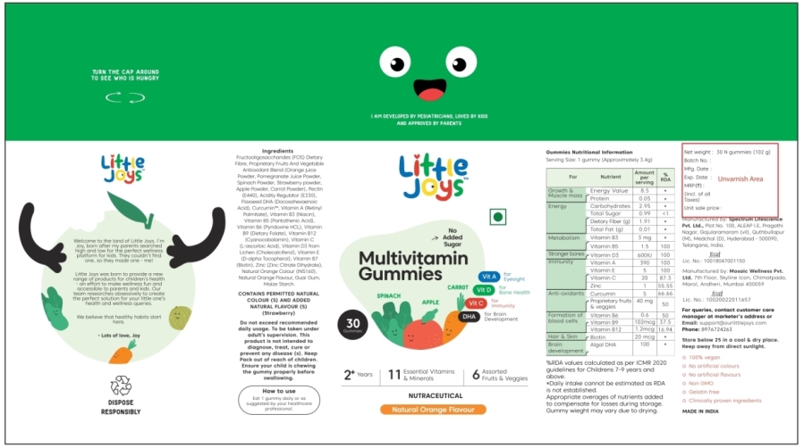 Little Joys Multivitamin Gummies Device mark 5950339 Trademark