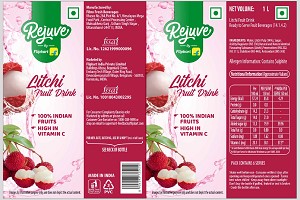 Rejuve By Flipkart Litchi Fruit Drink (packaging) Device mark 5950824 Trademark