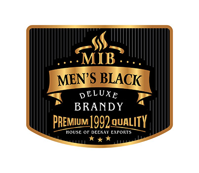 Mib - Men's Black - Deluxe Brandy Premium 1992 Quality - House Of Deekay Exports - Label Device mark 5969981 Trademark